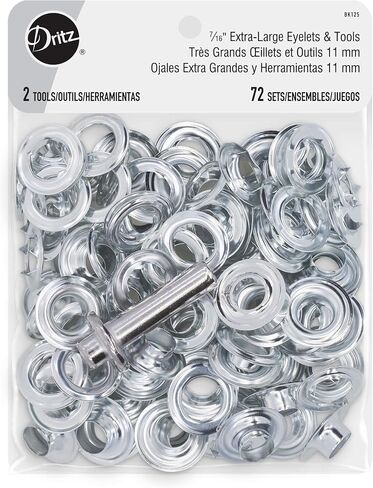 Dritz Extra Tools, Zinc, 72 Sets Eyelets, X-Large 7/16", Nickel Count in Saudi Arabia