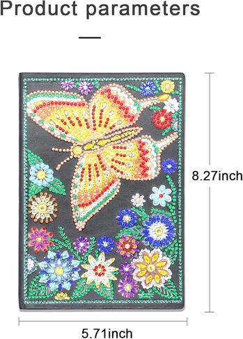 DCIDBEI 2-Pack دفاتر الرسم الماسي، مجموعات الرسم الماسي للنساء البالغات، 5D DIY Mandala Journal Notebook دفتر رسم للرسم in Kuwait