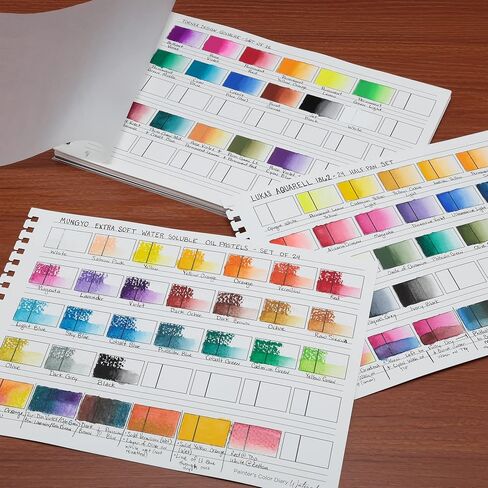 مذكرات ملونة للرسامين من HG Art Concepts - كتاب سواتش ملون خالٍ من الأحماض مقاس 9 × 12 بوصة مع 10 صفحات للألوان المائية والوسائط المختلطة - 20 عبوة in Kuwait