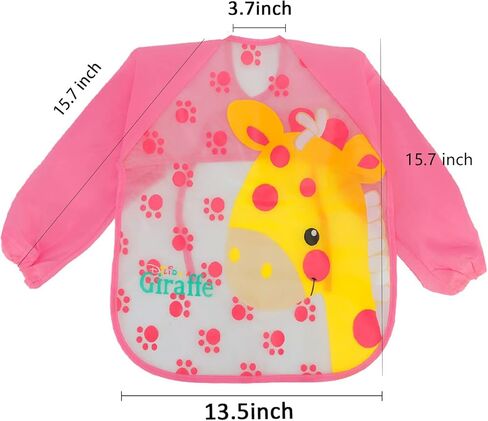 4 عبوات من BAHABY 4 مرايل فنية للأطفال الصغار مريلة رسم للأطفال مقاومة للماء بأكمام طويلة in Kuwait