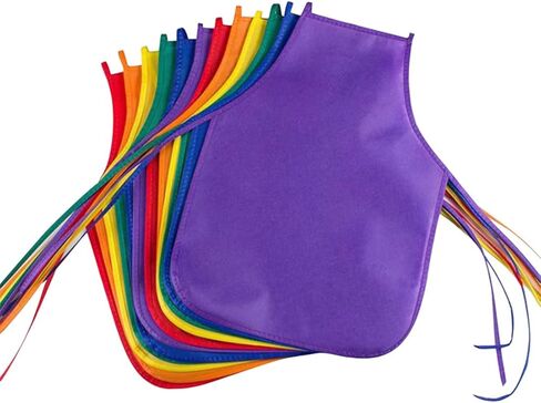 12 قطعة من مآزر الرسم للأطفال، 12 لونًا من مآزر قماش الفنانين الأطفال غير المنسوجة للاستعمال مرة واحدة وقابلة للتعديل للمطبخ والفصول الدراسية والمناسبات المجتمعية والحرف اليدوية ونشاط الرسم الفني in Kuwait