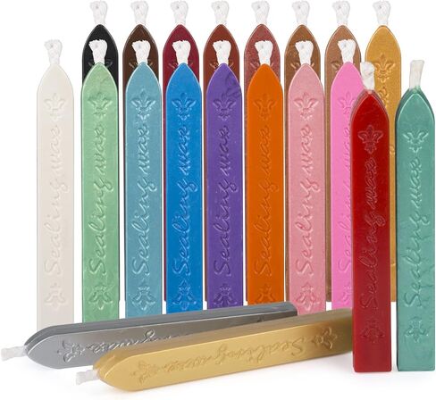 أعواد شمع مانعة للتسرب من Mceal مع فتيل لختم الشمع العتيق، ديكور، هدية عيد الميلاد، عبوة من 20 قطعة in Kuwait