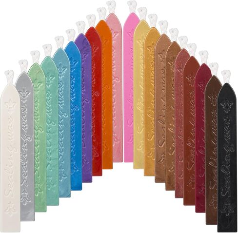 أعواد شمع مانعة للتسرب من Mceal مع فتيل لختم الشمع العتيق، ديكور، هدية عيد الميلاد، عبوة من 20 قطعة in Kuwait