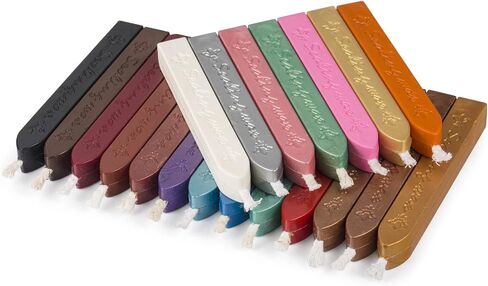 أعواد شمع مانعة للتسرب من Mceal مع فتيل لختم الشمع العتيق، ديكور، هدية عيد الميلاد، عبوة من 20 قطعة in Kuwait