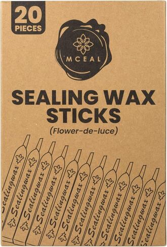 أعواد شمع مانعة للتسرب من Mceal مع فتيل لختم الشمع العتيق، ديكور، هدية عيد الميلاد، عبوة من 20 قطعة in Kuwait