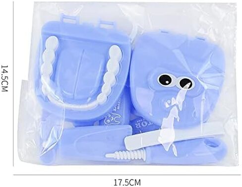 9PCS Plastic Simulation Dentist Play Set Medical Kit Pretend Toy for Kids Hygienic Habbit Cultivation Role Play Game for Children 6 Colors Simple OPP Bag Packaging (Mixed Color) in Kuwait