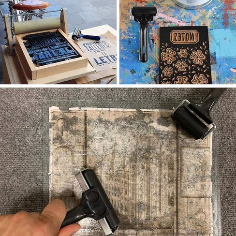 مجموعة من 3 قطع من جدائل مطاطية ناعمة ذات بكرة من المطاط لصناعة الطباعة، أدوات تغليف بالضغط بالضغط على قوالب طلاء الحبر، تطبيق لاصق (6 سم، 10 سم، 15 سم) in Kuwait