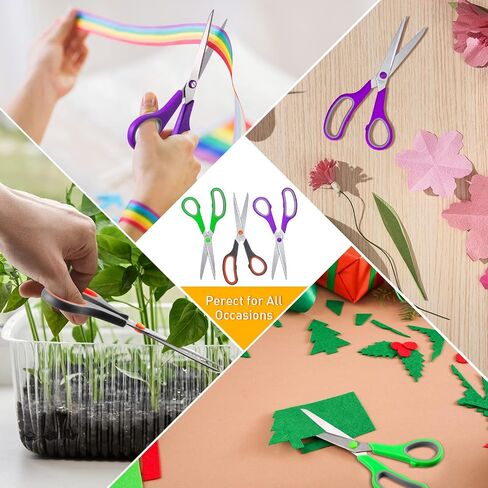 30 Pcs Operation Christmas Scissors Bulk 8.5" School Multipurpose Scissors Right and Left Handed Scissors for Kids Student Teacher Classroom DIY Craft Christian Charity Donation Supplies in Saudi Arabia