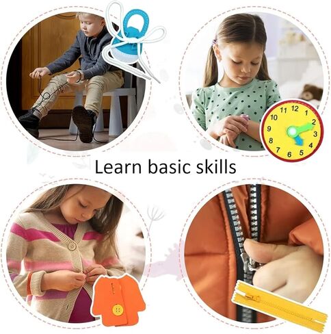 كتاب الأنشطة الهادئة من VMLCtoys Panda، 12 مهارات أساسية. كتاب مشغول للأطفال الصغار، لعبة حسية للأطفال الصغار. تنمية المهارات الحركية والمعرفية والحسية. كتاب السيارة المزدحمة مثالي للسفر in Kuwait