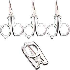 Shapenty Stainless Steel Folding Portable Travel Scissors Foldable Paper String Craft Shred Scissors, 4 Pack in Saudi Arabia