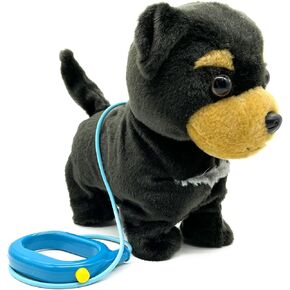 YH YUHUNG Walking and Barking Dalmatian Puppy Stuffed Animated Dog Toy for Kids with Leash, Head Nod,Walking,Barking,Tail Wagging,Electrnoic Pets Puppy Plush Toy for Kids,Boys and Girls Gift