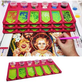 Diamond Painting Accessories Trays Organizer Art Supplies Diamond Art Kits for Adults Craft Arts 12 Slot Trays Holder Diamond Painting Tools in Kuwait