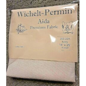 Wichelt Permin Premium AIDA Cross Stitch Fabric 16 Count Lambswool 18" x 25" in Saudi Arabia