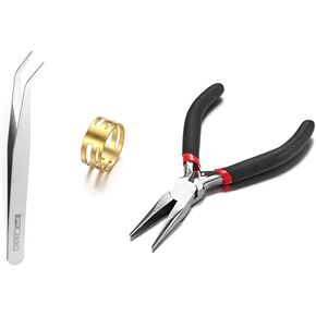 St.Kunkka Alloy Accessories Jewelry Findings Set Repair Tools, Gold Lobster Clasp Open Jump Rings Earring Hooks for DIY Jewelry Making Supplies (Gold)