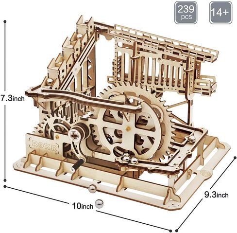 ROKR 3D Wooden Puzzle Mechanical Gears Set DIY Assembly Model Kits Wooden Craft Kits Brain Teaser Games Building Set Best Christmas Birthday Gift for Adults & Kids Age 14+(LG502-Cog Coaster) in Saudi Arabia
