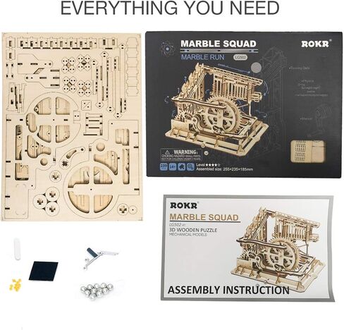 ROKR 3D Wooden Puzzle Mechanical Gears Set DIY Assembly Model Kits Wooden Craft Kits Brain Teaser Games Building Set Best Christmas Birthday Gift for Adults & Kids Age 14+(LG502-Cog Coaster) in Saudi Arabia
