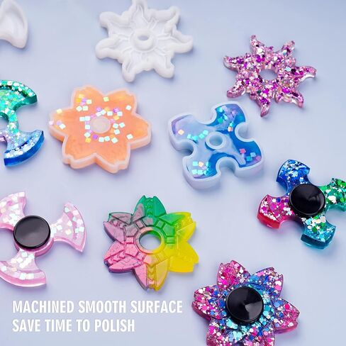 NiArt Fidget Spinner Toy DIY Bearing with Caps Set 24-Pack, MR137 0.5" Single-Sealed Chrome Steel Bearing Balls Replacement High Speed 13mmx7mmx4mm Epoxy Resin Casting Craft Skateboard Stress Reliever in Kuwait