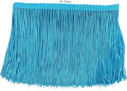 10 Yards of 4" Long Chainette Fringe Thread Yarn Tassel Trim Braid Fringe for Crafts Sewing and Decor-Antique Gold in Kuwait