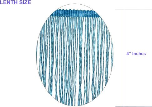 10 Yards of 4" Long Chainette Fringe Thread Yarn Tassel Trim Braid Fringe for Crafts Sewing and Decor-Antique Gold in Kuwait