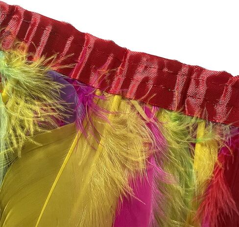 LONDGEN Gold Goose Feather Fringe Trim 2 Yards 6-8inch for Party Clothing DIY Sewing Craft Wedding Dress Decor in Kuwait