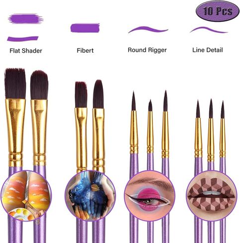 مجموعة مكياج الهالوين من بوبيسوكا - 24 لونًا من زيت طلاء الوجه والجسم + مسحوق تثبيت شفاف + 10 قطع من فرش رسم الفنانين + مجموعة مكياج اف اكس للدم المزيف الكل في واحد للمسرح والحفلات التنكرية in Kuwait