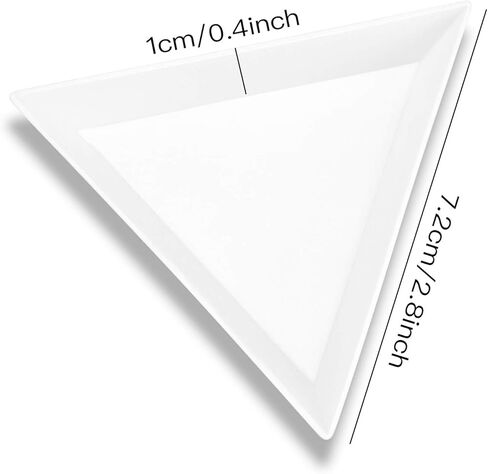 Triangle Sorting Trays,100 Pieces Plastic White Magical Sequin Rhinestones Tray Triangle Sorting Storage Plates Art Tray for Craft and DIY Needs (Circle) in Saudi Arabia