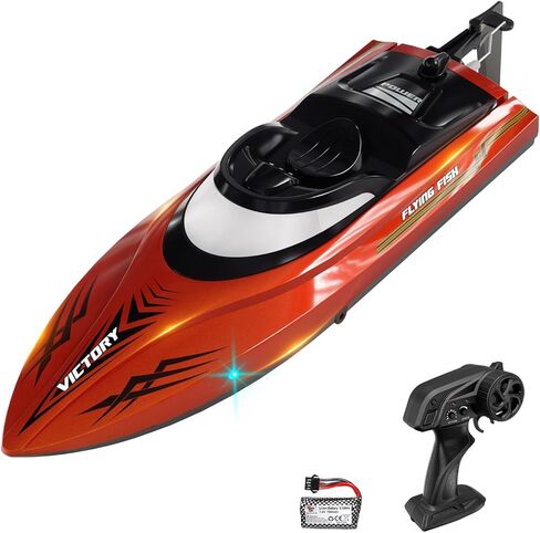 Remote Control Boat,2.4GHZ Brushless RC Racing Boats,25KM/H High Speed Electronic RC Boat for Kids&Adults(H1-RED) in Kuwait