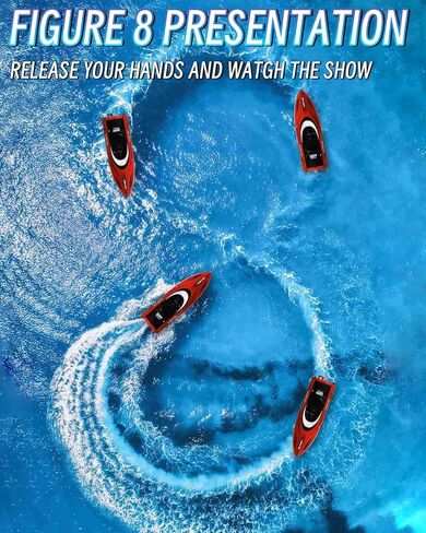 Remote Control Boat,2.4GHZ Brushless RC Racing Boats,25KM/H High Speed Electronic RC Boat for Kids&Adults(H1-RED) in Kuwait