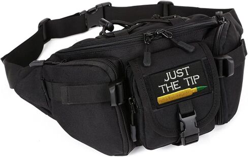 رقعة مطرزة بخطاف وحلقة مضحكة من Just The Tip Penetrator ثلاثية الأبعاد، رقعة تكتيكية عسكرية مقاس 3.15 بوصة × 1.97 بوصة (أسود + أبيض) in Kuwait