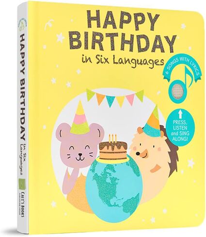 Cali's Books Happy Birthday Songs - Musical Book for Babies and Toddlers with Song in six Languages. Sound Book for Toddlers 1-3 in Kuwait