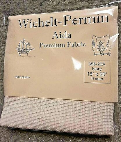 قماش فاخر من Wichelt Permin من AIDA 16 قطعة من صوف الأغنام 45.72 سم × 63.5 سم in Saudi Arabia