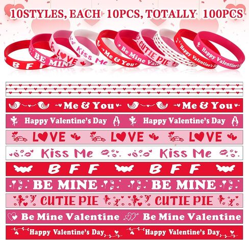 Hiboom 100 Pieces Christmas Silicone Bracelets Bulk Christmas party favors Rubber Wristbands for Kids Adults Holiday Party Decoration Supplies Stocking Stuffers, 10 Styles in Saudi Arabia