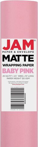 JAM Paper Gift Wrap - Matte Wrapping Paper - 50 Sq Ft Total (30 in x 10 Ft Each) - Matte Black - 2 Rolls/Pack in Saudi Arabia