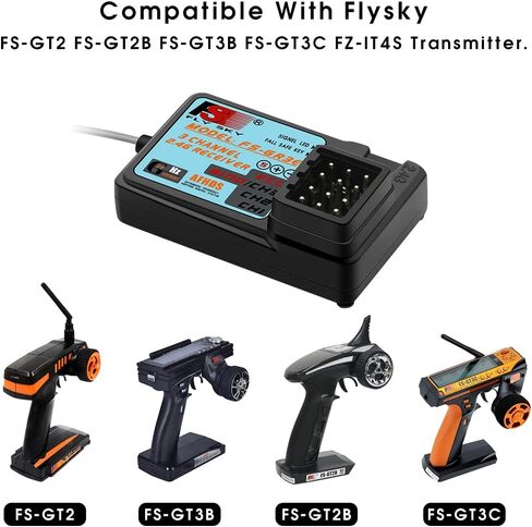 جهاز استقبال Flysky GR3E 2.4G مقاوم للماء FS-GR3E 3CH لجهاز Flysky FS-GT2 FS-GT2B FS-GT3B FS-GT3C FZ-IT4S RC قارب السيارة (قطعة واحدة) in Kuwait