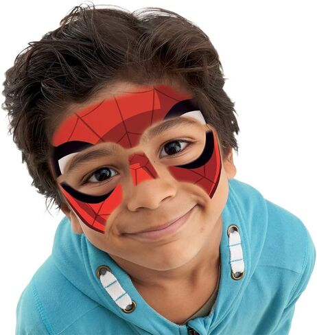 Face Paintoos - Marvel Spider-Man - تصميم وجه لبديل طلاء الوجه للأطفال من عمر 4 سنوات فما فوق in Saudi Arabia