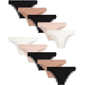 ملابس داخلية نسائية من Jessica Simpson - 10 قطع بيكيني بدون خياطة (S-XL)