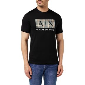 A|X ARMANI EXCHANGE Men's Regular Fit Ax Box Logo Tee in Saudi Arabia