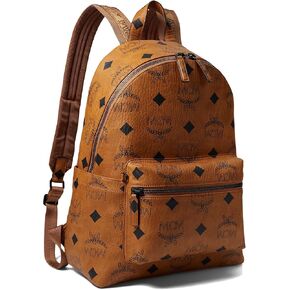 حقيبة ظهر MCM Stark Maxi Monogrammed VI متوسطة الحجم باللون الأسود مقاس واحد in Kuwait