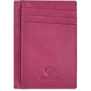 Slim Minimalist Wallet Front Pocket RFID Blocking Real Leather credit card holder for Men & Women in Kuwait