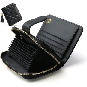 محفظة حامل بطاقات الائتمان الفريدة من BBCREAT، حافظة بطاقات صغيرة بسحاب ومزودة بسحاب، منظم جلدي مبطن للنساء (وردي) in Kuwait