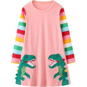 Frogwill Winter Toddler Girls Rainbow Pencils Sweatshirt Dress Long Sleeve Outfit