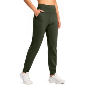 SANTINY المرأة صوف مبطن الركض مقاومة للماء عالية الخصر الحرارية Sweatpants سراويل شتوية المشي لمسافات طويلة الجري جيوب in Kuwait