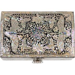 February Mountain Mother of Pearl Box - Abalone Shell Handmade Trinket Box Gifts for women who have everything