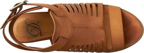 Soda Yummy ~ Gladiator Cutout Stacked Heel Sandal Shoes with Adjustable Ankle Buckle in Saudi Arabia
