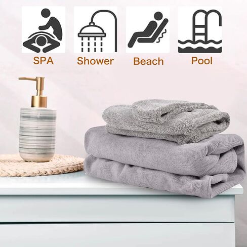 QZUnique Bath Wrap Towel with Straps Women Shower Robes Turban&Headband Bathrobe Dress with Straps Adjustable Closure in Saudi Arabia