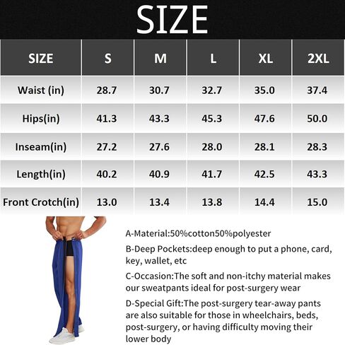 سراويل Deyeek الرجالية القطنية الممزقة بعد العمليات الجراحية من الصوف ذات فتحة عالية بزر كبس كاجوال لكرة السلة مع جيوب in Kuwait