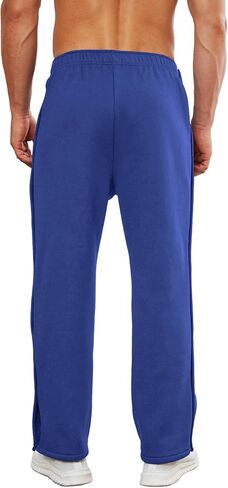 سراويل Deyeek الرجالية القطنية الممزقة بعد العمليات الجراحية من الصوف ذات فتحة عالية بزر كبس كاجوال لكرة السلة مع جيوب in Kuwait