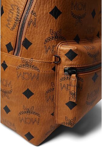 حقيبة ظهر MCM Stark Maxi Monogrammed VI متوسطة الحجم باللون الأسود مقاس واحد in Kuwait
