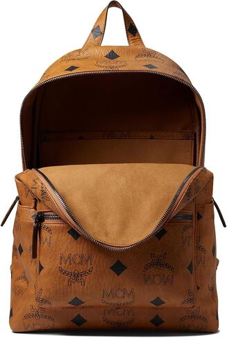 حقيبة ظهر MCM Stark Maxi Monogrammed VI متوسطة الحجم باللون الأسود مقاس واحد in Kuwait