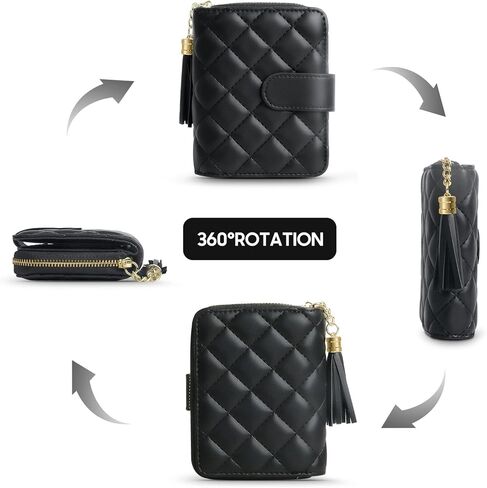 محفظة حامل بطاقات الائتمان الفريدة من BBCREAT، حافظة بطاقات صغيرة بسحاب ومزودة بسحاب، منظم جلدي مبطن للنساء (وردي) in Kuwait